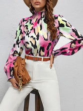 Flowy Mock Neck Ruffle Blouse – Soft Feminine Look with Everyday Ease